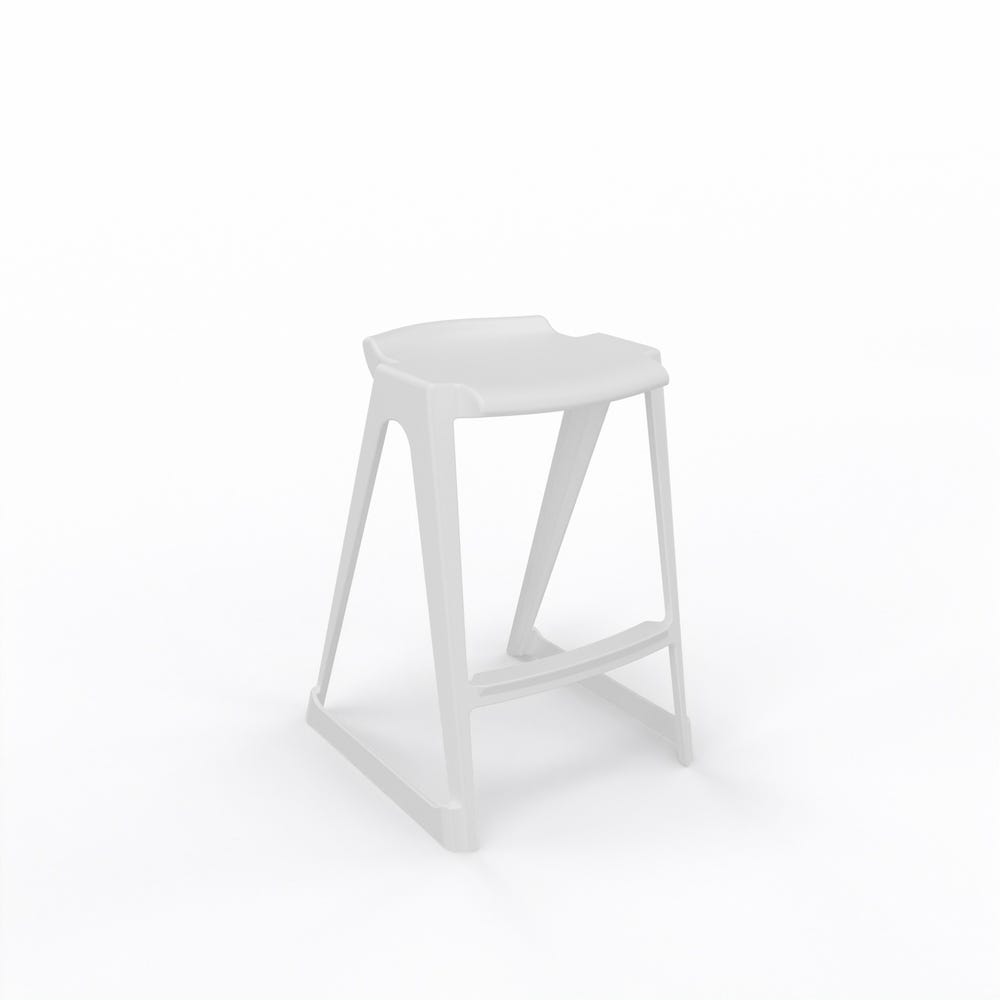 EN One Stool 685mm White with bag hook