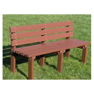 Recycled Plastic Adult Reston Bench 3 Seater H785mm Brown
