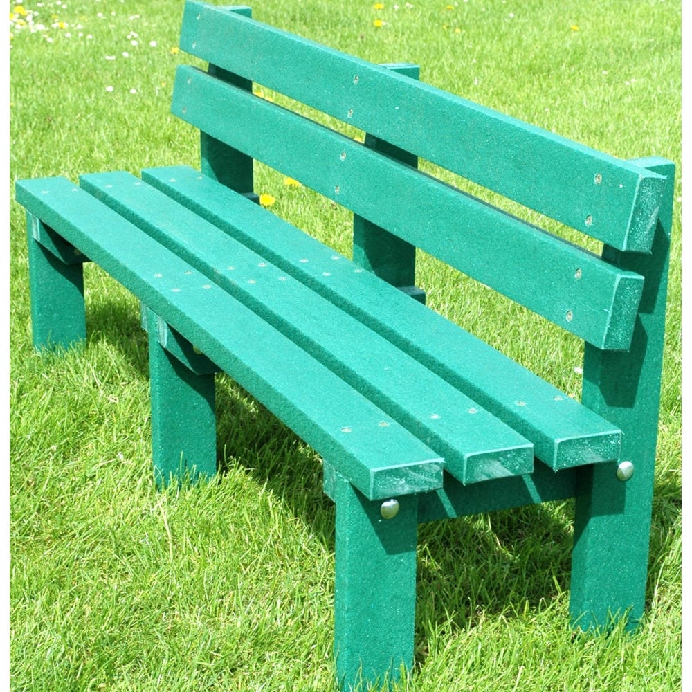 Recycled Plastic Junior Reston Bench 3 Seater H620mm Green