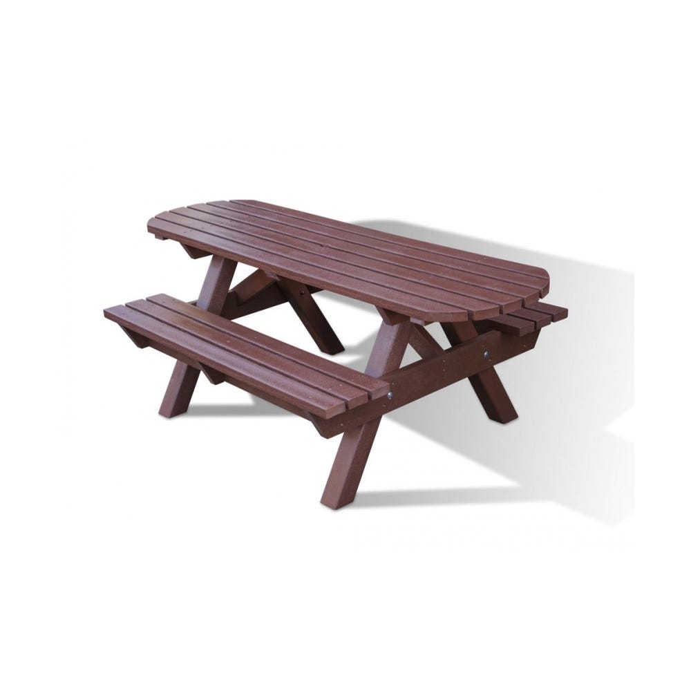 Recycled Plastic Heavy Duty Picnic Table with Extended Top H780mm