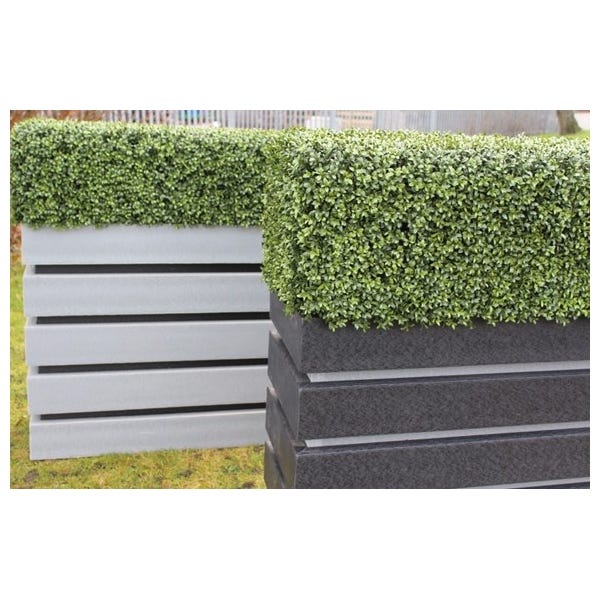 Recycled Plastic Medium Bistro Planter Black and Grey