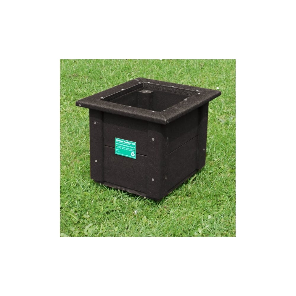 Recycled Plastic Small Planter Black