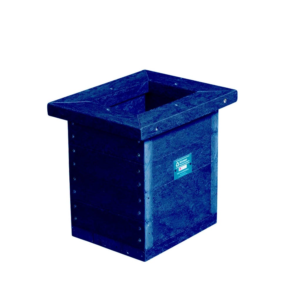Recycled Plastic Small Planter Blue
