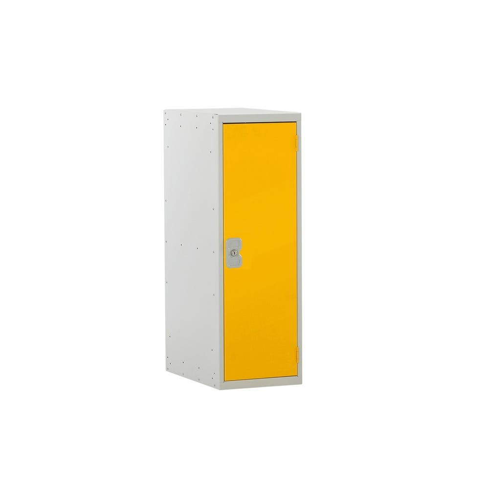 1 Door Metal Locker H930mm x W300 x D300 Hasp & Stample Lock Yellow