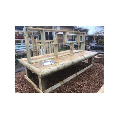 Mud Kitchen Island with Utensils