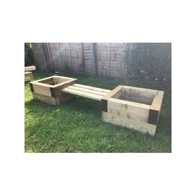 Double Sleeper Planter and Bench