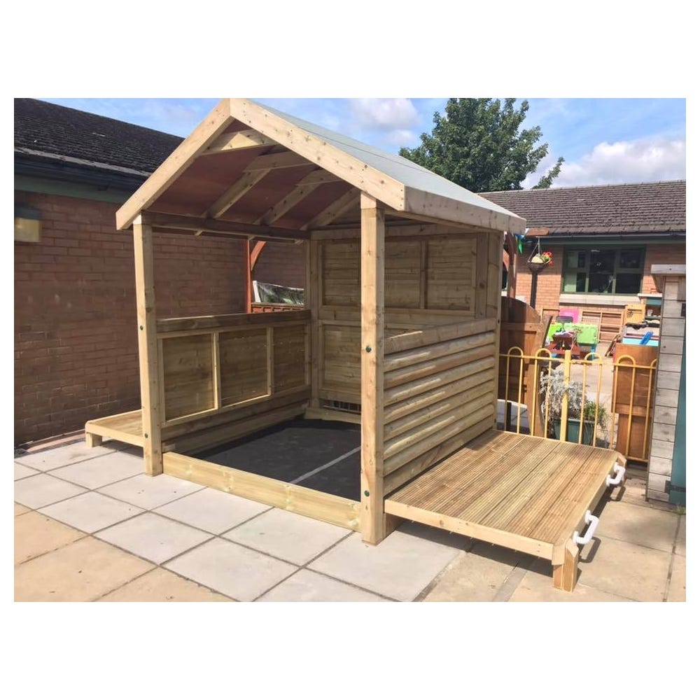 2m x 2m Large Sandpit Stage and Shelter