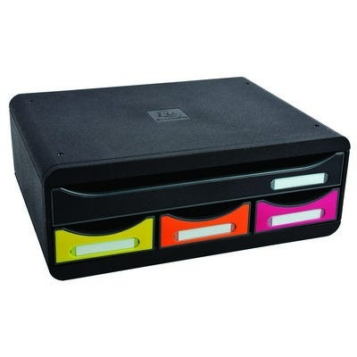 Harlequin Screen Riser 1 Drawer, + 3 Small Drawers
