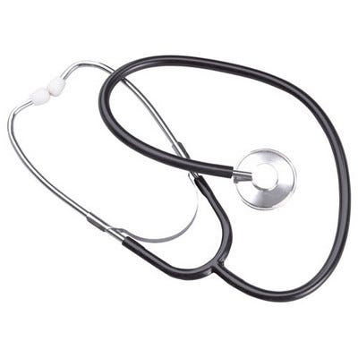 Heart Rate Stethoscope Black/Silver Each