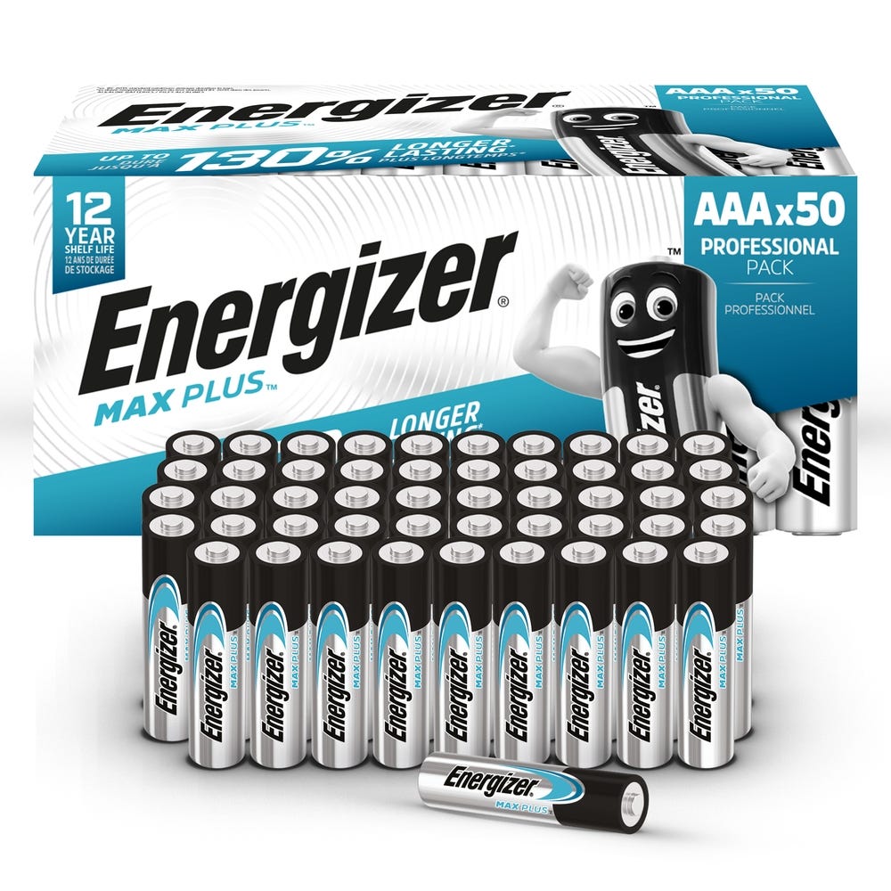 AAA Battery Energizer Max Plus Pack of 50