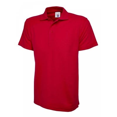 Mens Polo Shirt M Red
