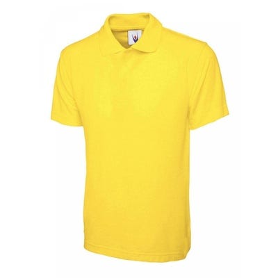Mens Polo Shirt M Yellow