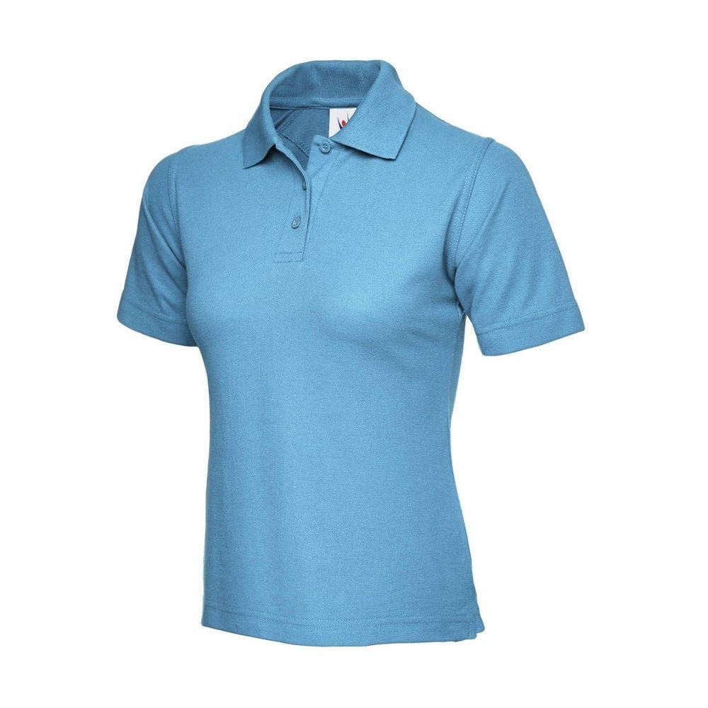 Womens Polo Shirt M Sky Blue