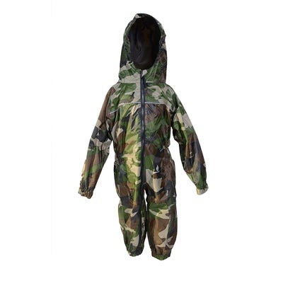 Childs Waterproof All in 1 Rain Suit 11-12 Years Camo Green