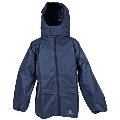 Childs Waterproof Packable Jacket 5-6 Years Navy