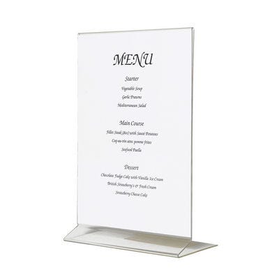 Acrylic Menu Holders Clear