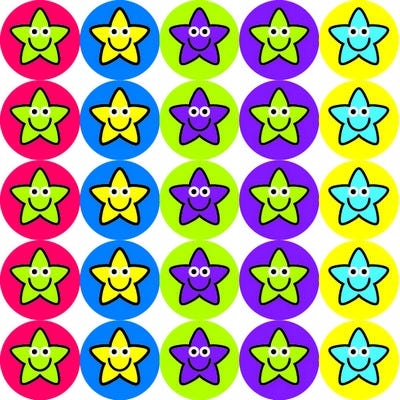 10mm Star Stickers Pack 720