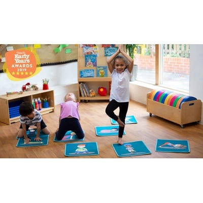 Yoga Position Mini Indoor/Outdoor Carpets Pack of 32
