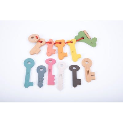 Rainbow Wooden Keys Pack of 7