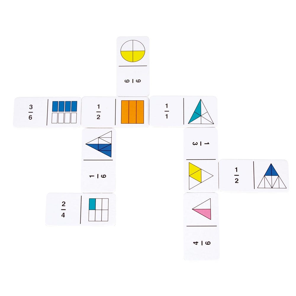 Rainbow Fraction Dominoes
