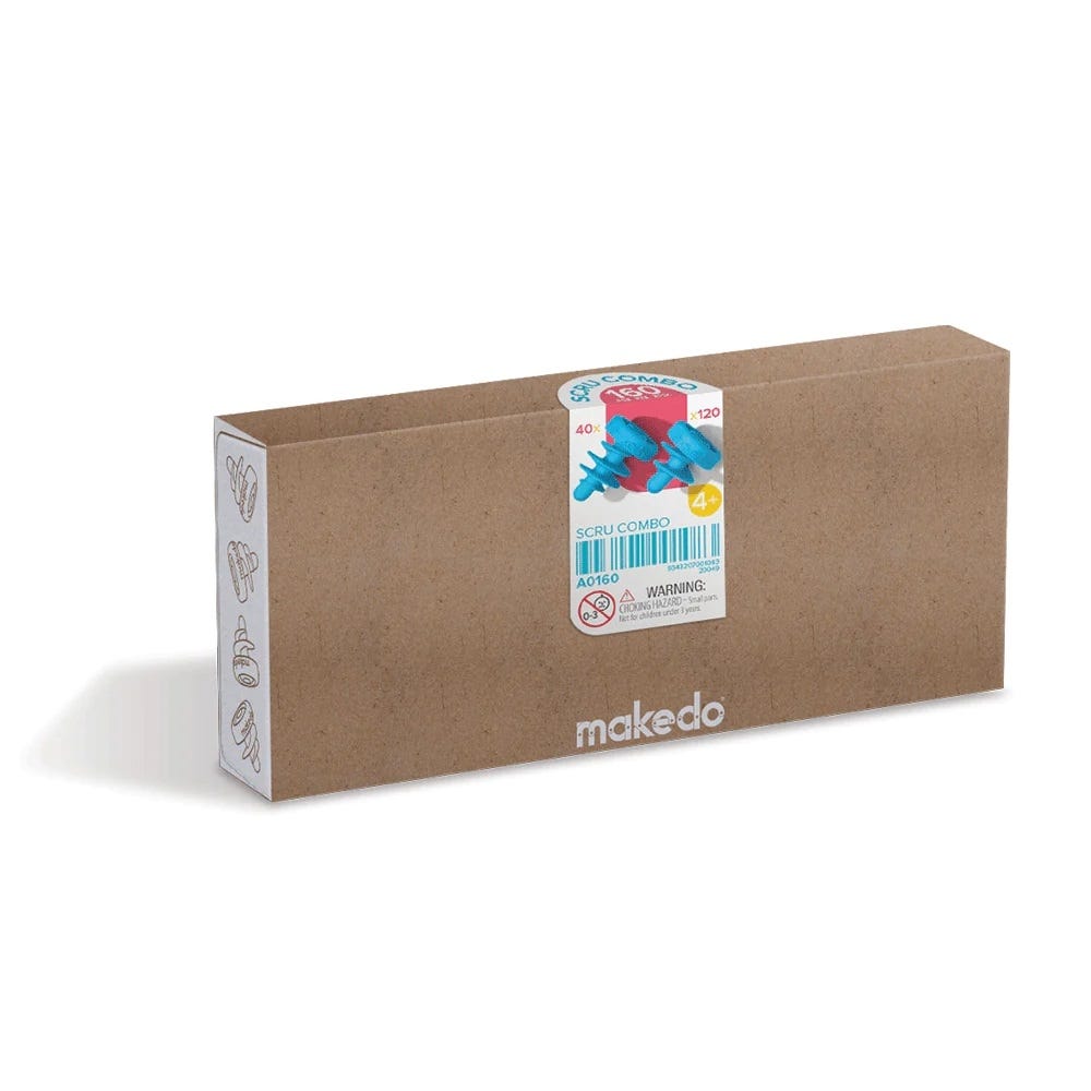 Makedo Scru Combo Set of 160 Pieces