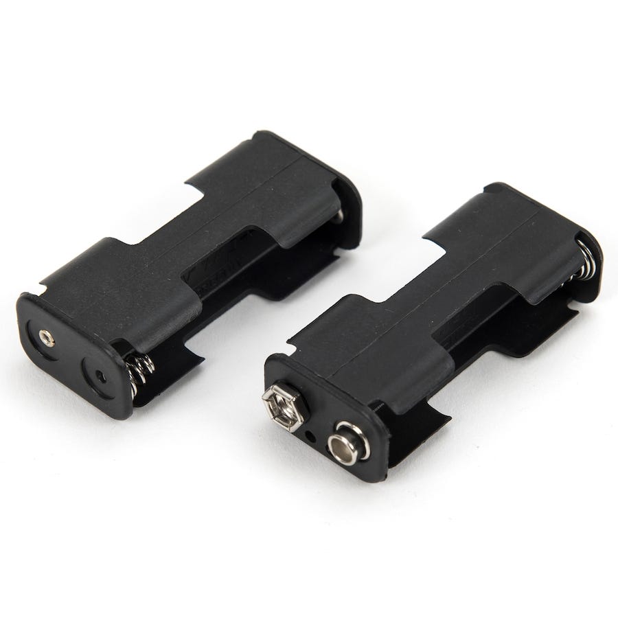2X AA Battery Holder with Snaps Pack of 10