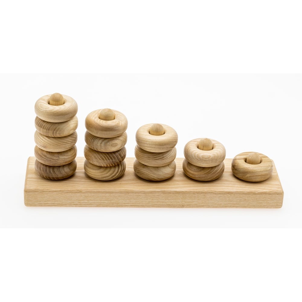 Wooden Stacking block - round shapes