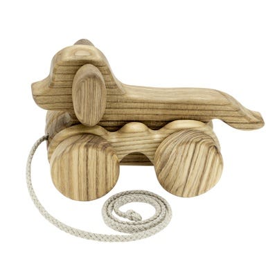 Wooden Pull along Dog