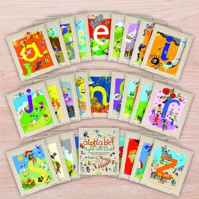 Alphabet Rhyme Time A4 Cards