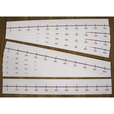 0 To 1000 Table Top Number Lines (Box of 10)