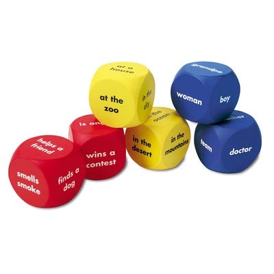 Story Starter Word Cubes Pack of 6