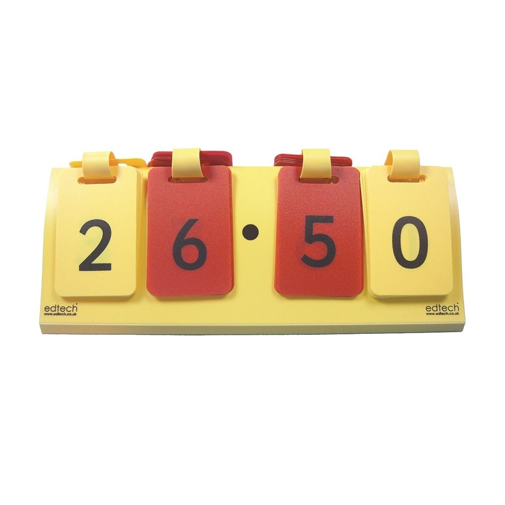 Pupil Number Flips Decimal Set - Pack of 5
