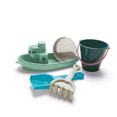 Blue Marine Boat and Sand Set of 5