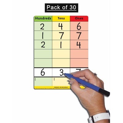 Child's Place Value Chart - HTU, Pack of 30