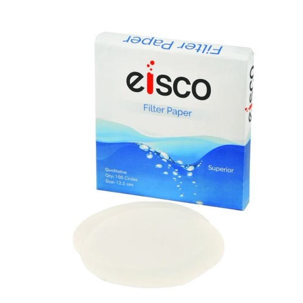 Circle Filter Paper, 12.5cm dia, Pack of 100