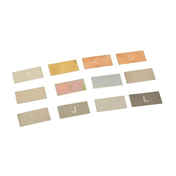 Metal Testing Strips, Set of 12