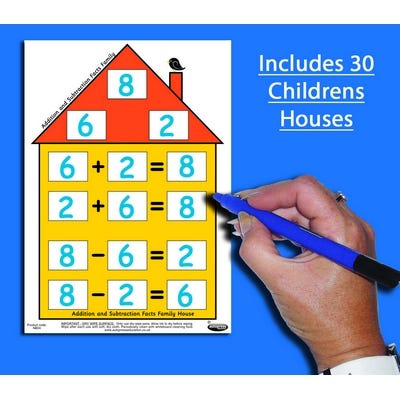 Addition/Subtraction House Charts (Pack 30) And Poster