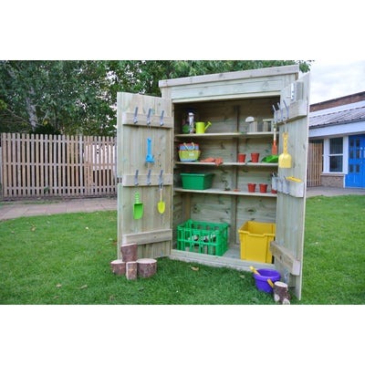 Outdoor Storage Shed with Hooks