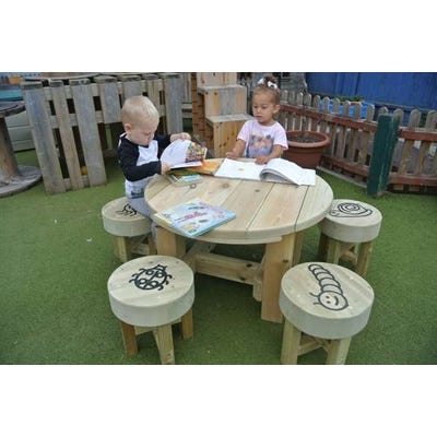 Outdoor Bug Table & 5 Stools