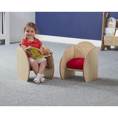 Mini Chairs with Cushions Maple