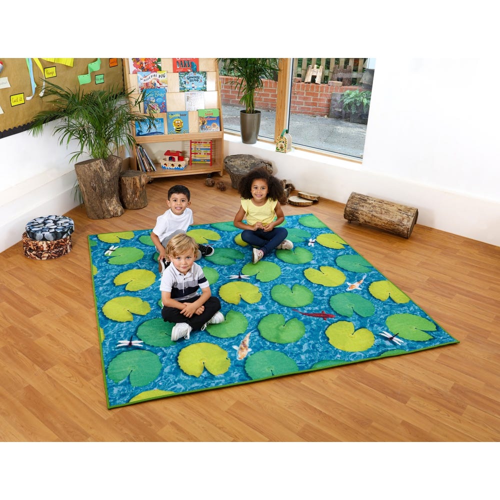 Back to Nature Grass And Lily Pads Double Sided Carpet