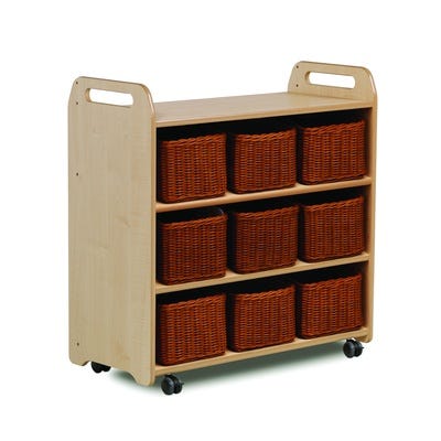 Mobile Shelf with Mirror Back