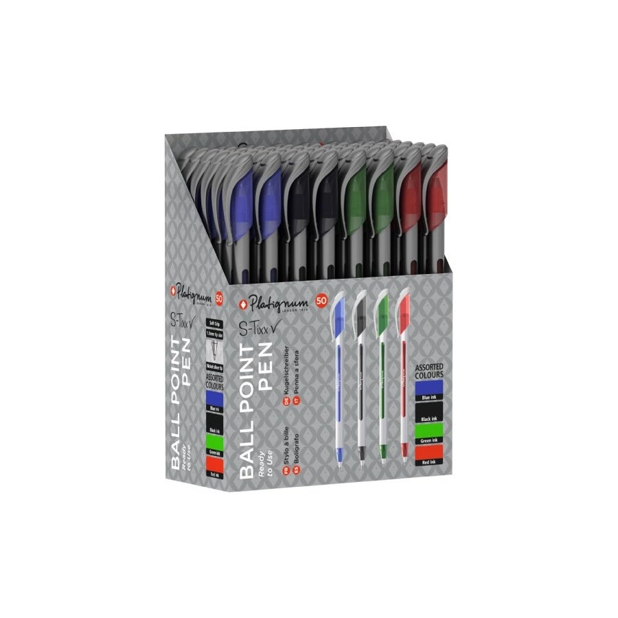 Platignum S-Tixx Ballpoint Pens Box of 50