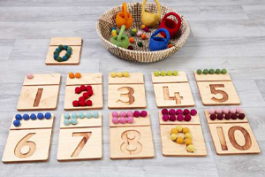 Felt Balls Number Tray Pack