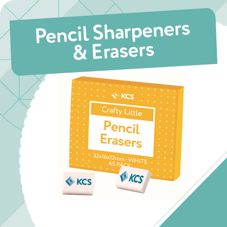 Pencil Sharpeners & Erasers | KCS Education Supplies