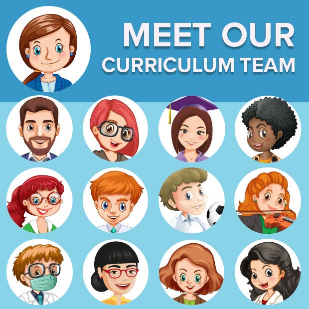 Meet The Team - Cartoon Style Imagery Of Teachers