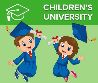 Cartoon Imagery Of Children Graduating Education