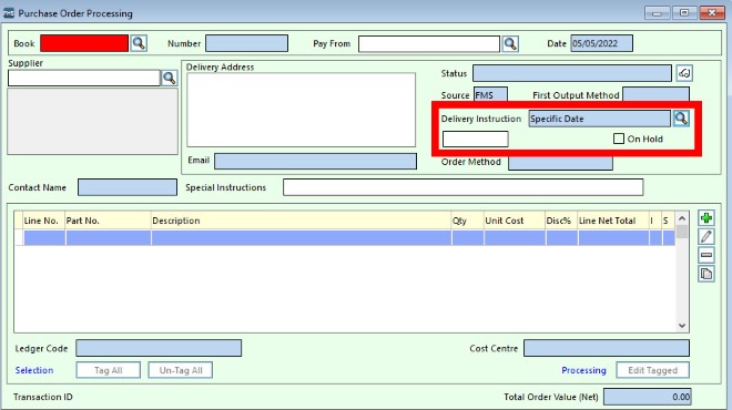 Checkout Date Selector SIMS FMS Customer